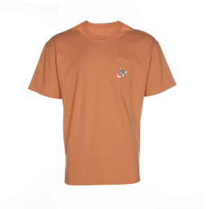 Nike 圆领字母植物印花宽松休闲运动短袖T恤 男款 橙色 FQ0351-225