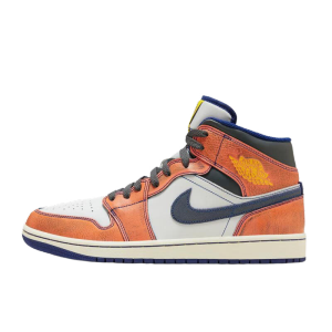Nike Air Jordan 1 男子 耐克 中帮复古篮球鞋 橙白黑 FV3619-106