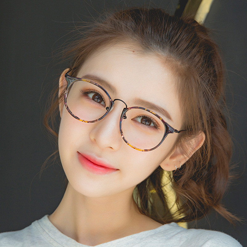 近视眼镜女防蓝光近视镜韩版眼镜框全框眼镜架可配成品大框变色镜3197