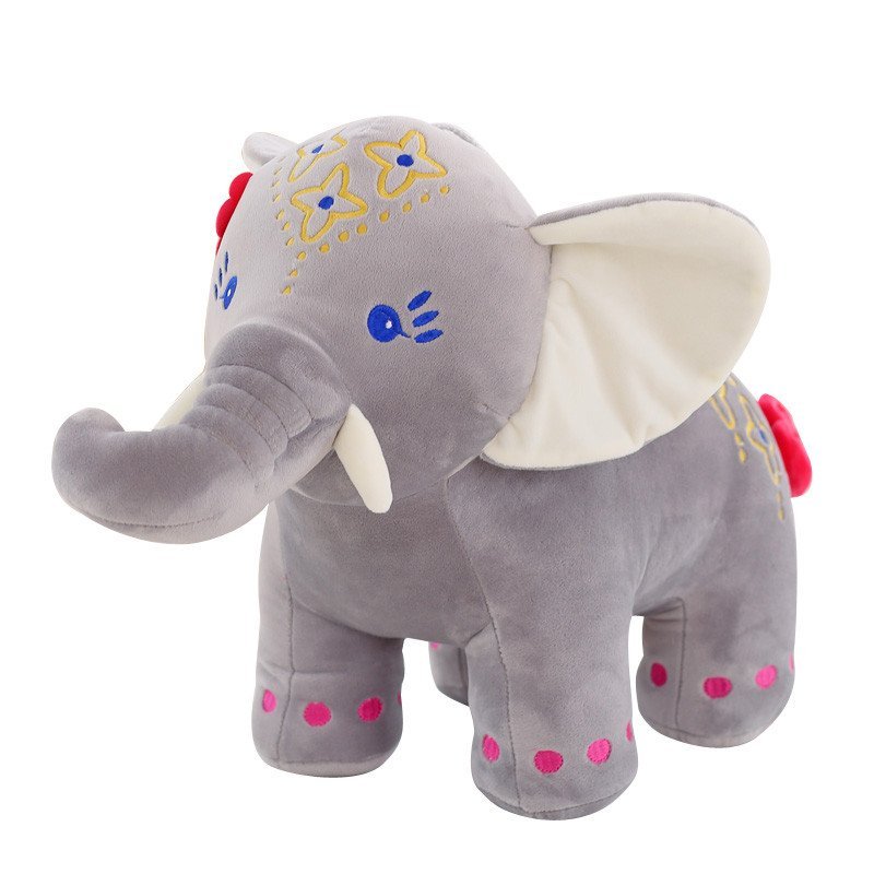 安吉宝贝可爱毛绒玩具泰国大象公仔彩色小象 玩偶情人