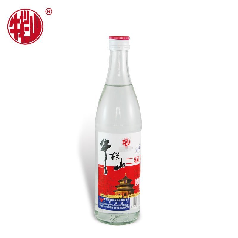 牛栏山二锅头高度白酒瓶65度白透明瓶 清香型 500ml*6瓶 装