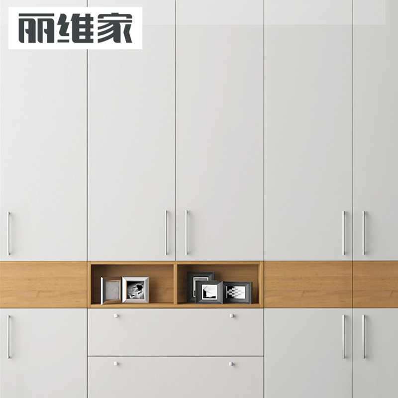 丽维家 简约现代平开门衣柜 整体衣柜衣橱定制 衣帽间