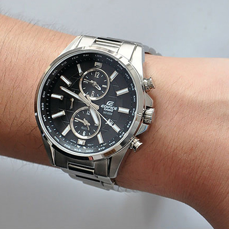 卡西欧casio 手表 蓝宝石镜面防水石英商务男表efb-302d-1a