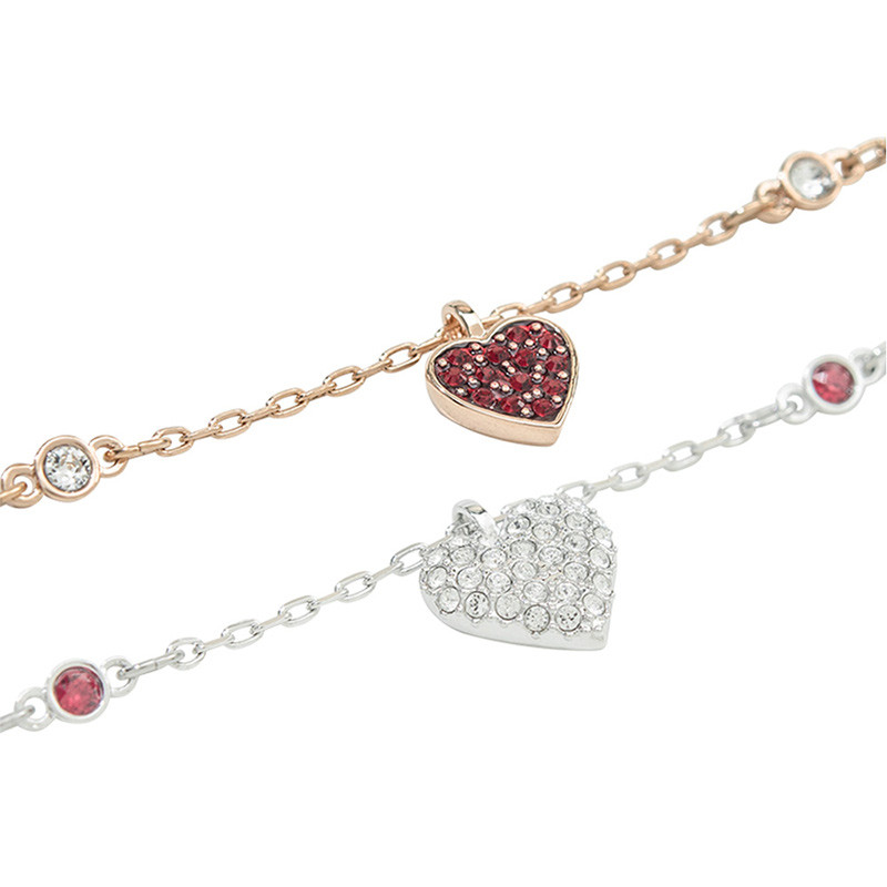 施华洛世奇(swarovski)2017年红色许愿爱心女双心两条手链5272249