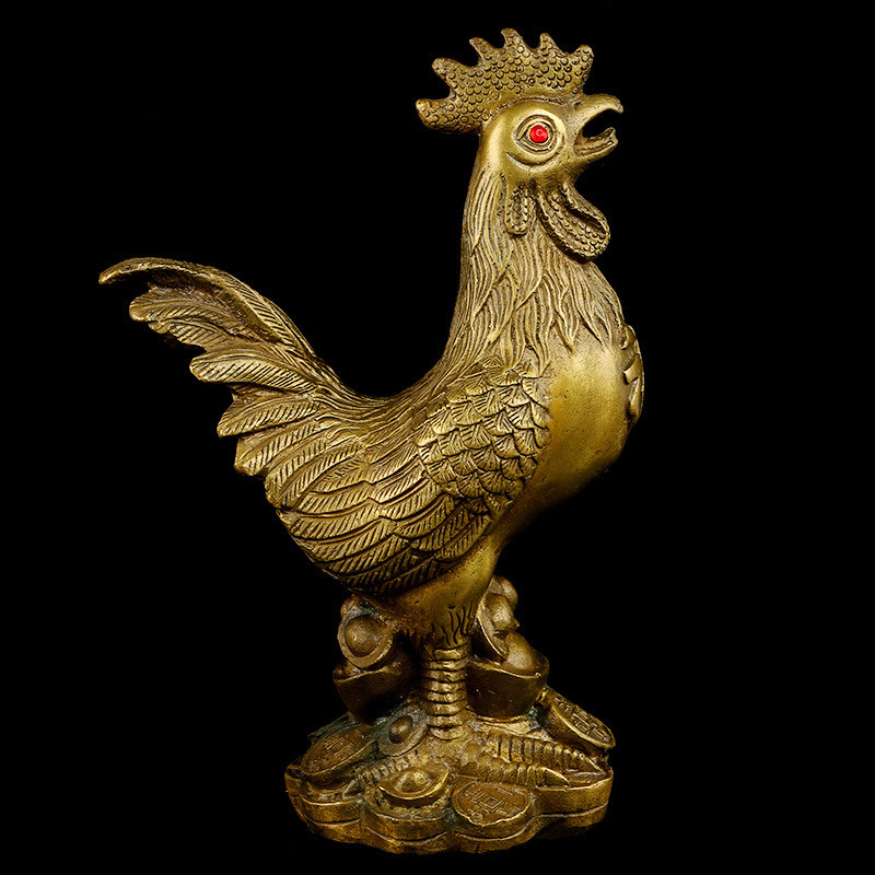 属鸡一生吉祥物图片,属鸡大富大贵微信图 2017年开运黄铜福鸡守财本命年生肖属鸡化太岁请购风水吉祥物摆件