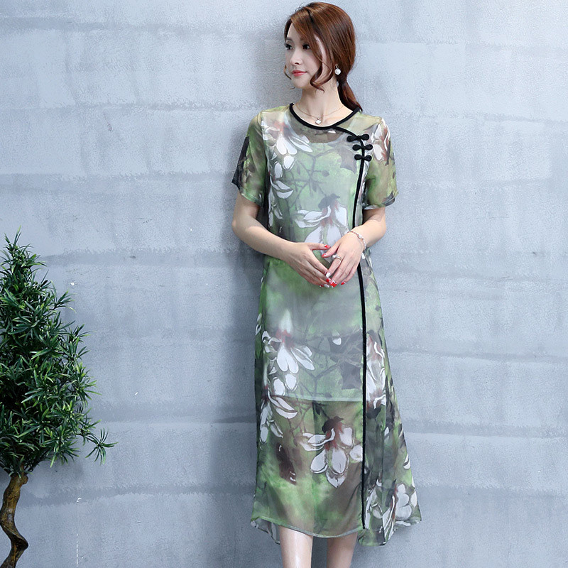 琳朵儿夏季新款女装中国风宽松两件套长裙文艺