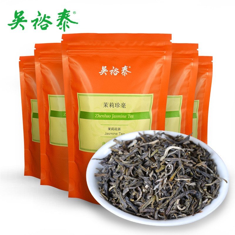 吴裕泰 茉莉花茶 茶叶 茉莉珍毫50g/袋*5