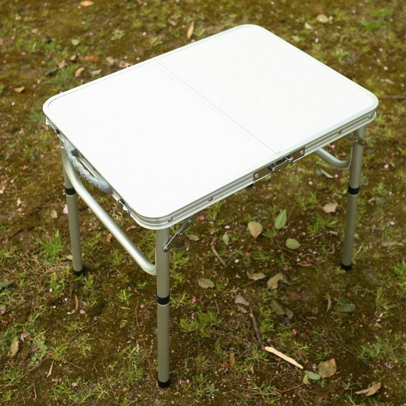 红色营地韩版户外折叠桌 铝合金折叠桌高低两档便携式