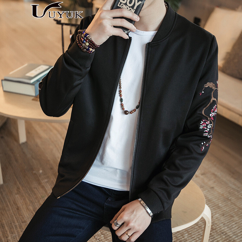 ARUYUK社会小伙外套纹身衣服男紧身个性潮流