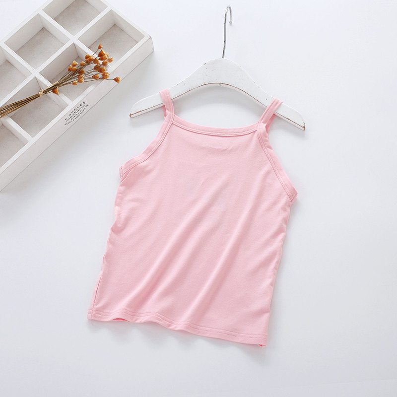 女童吊带背心纯棉夏季小女孩中大童儿童内衣女夏天宝宝纯色小背心