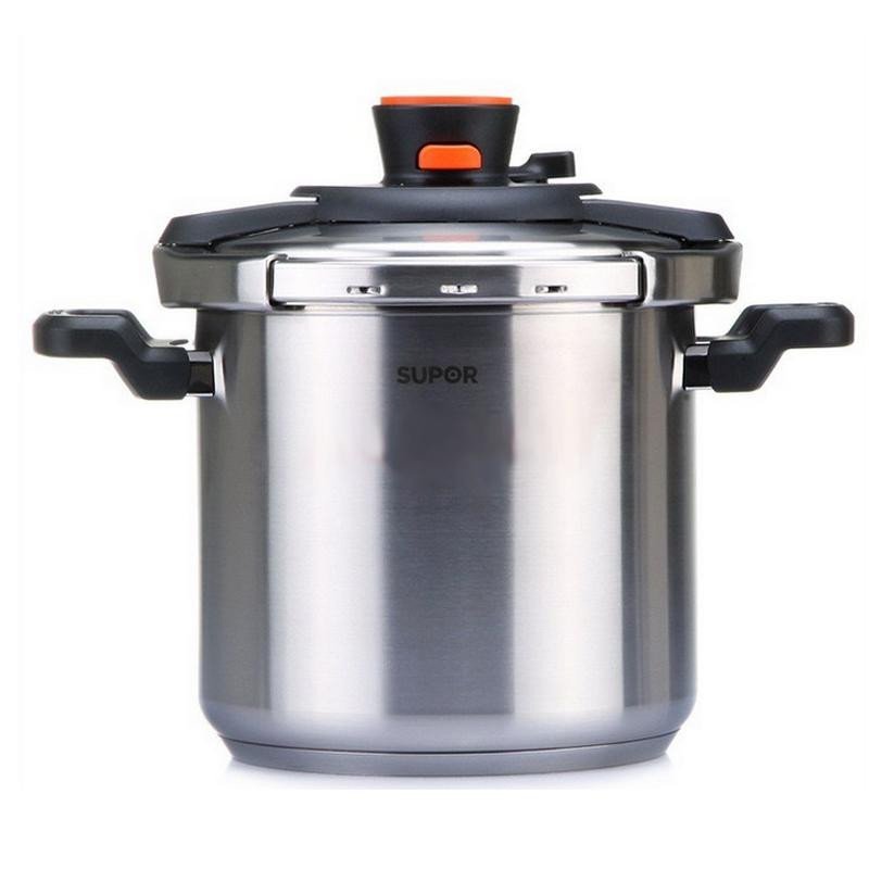 苏泊尔 304不锈钢压力锅22cm巧易开压力快锅高压锅7.6l d22e