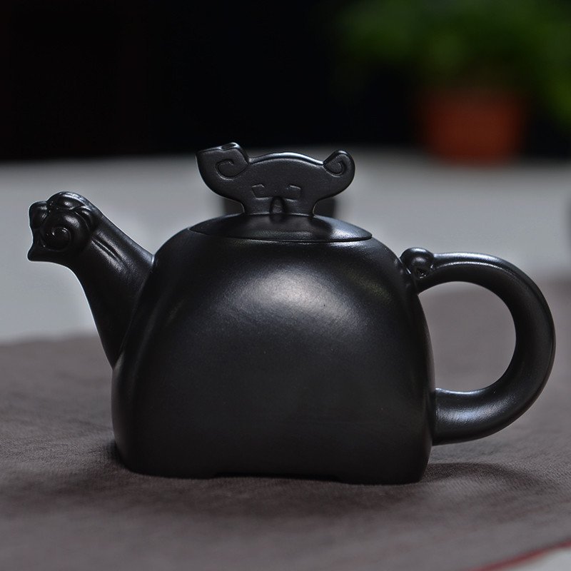 唐华茶具黑紫砂茶具 功夫茶具紫砂茶壶茶杯公道杯 紫砂虎啸