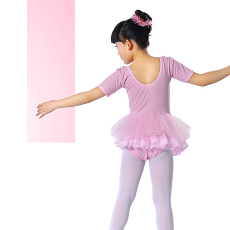 儿童舞蹈服装芭蕾舞裙女童舞蹈裙少儿练功服演出服短袖练功表演服