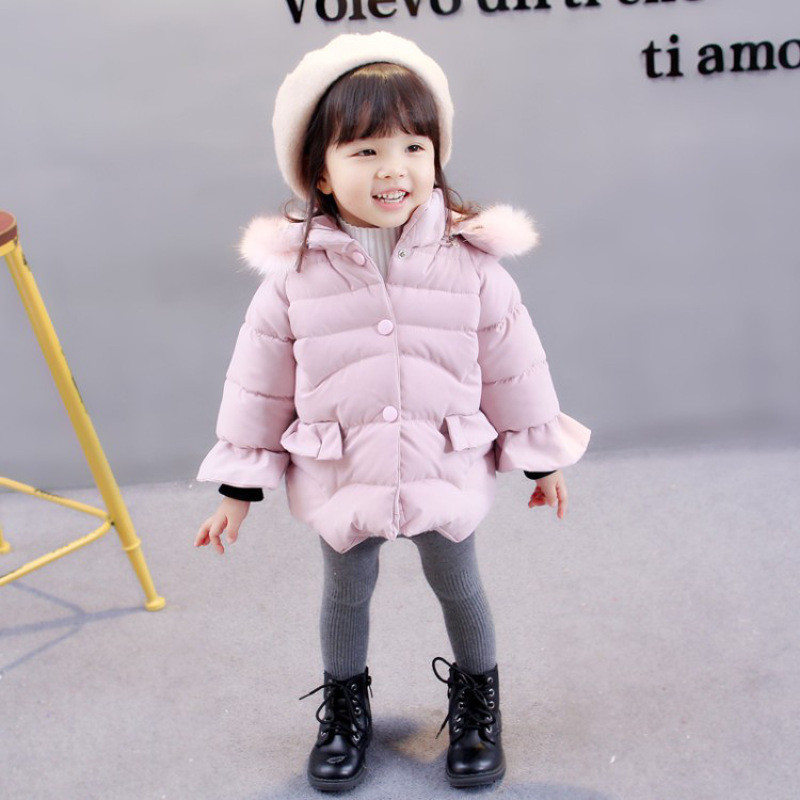女童2017冬季新款韩版时尚棉衣女宝宝童装加