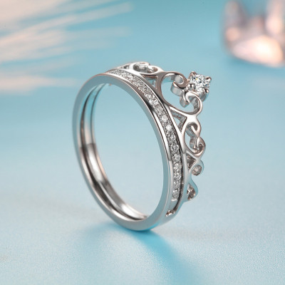 诗华珠宝新品皇冠两戴钻戒女款钻石戒指结婚求