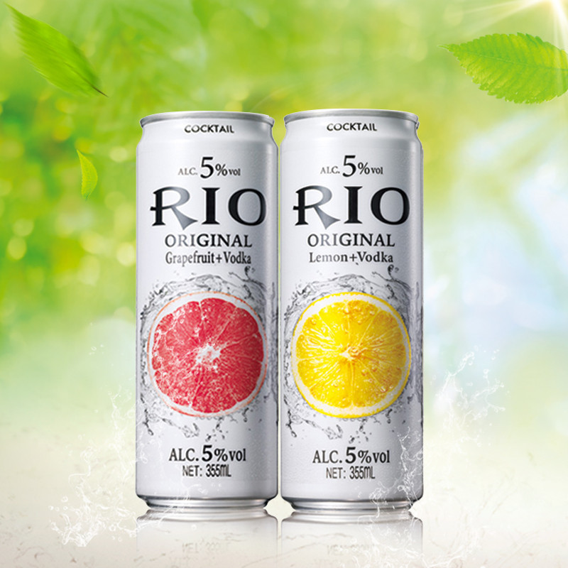 【两罐装】rio s罐 锐澳新品5度微醺鸡尾酒套餐 355ml*2罐