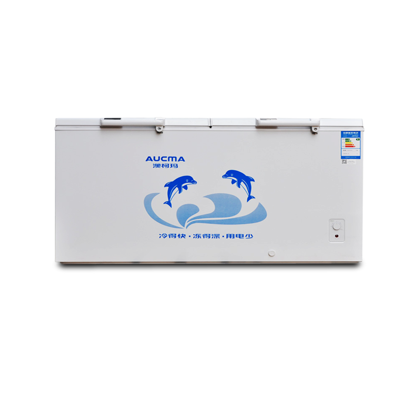 aucma/澳柯玛 bc/bd-447d 卧式冰柜商用超市冷藏冷冻柜