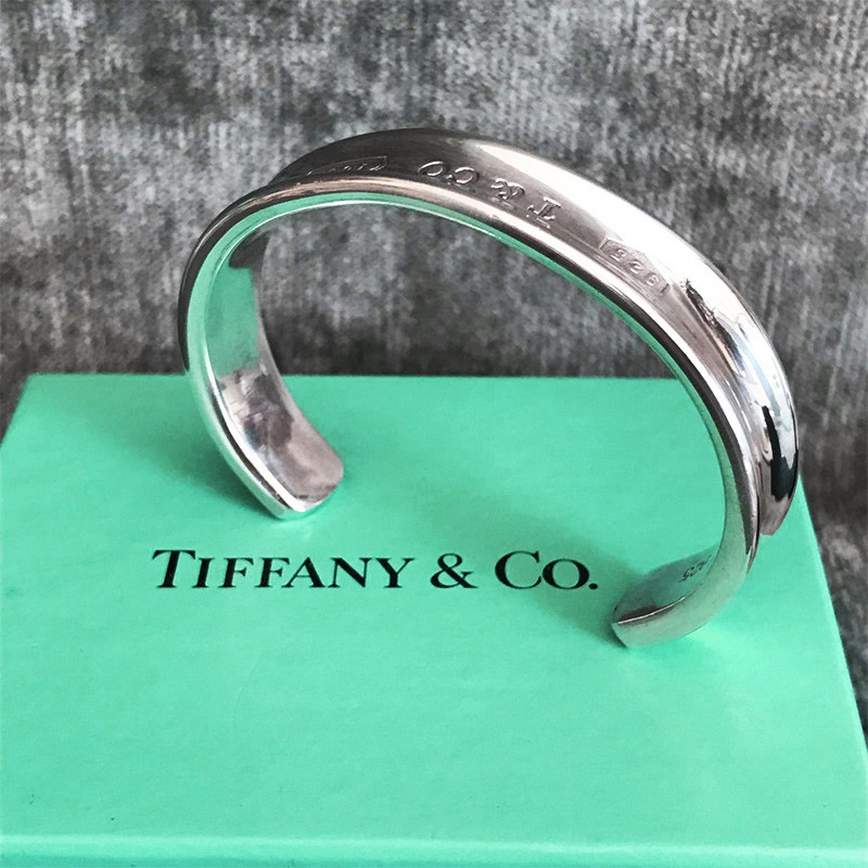 tiffany:蒂芙尼 925银 1837系列(大中小尺码) 宽版开口手镯 纯银