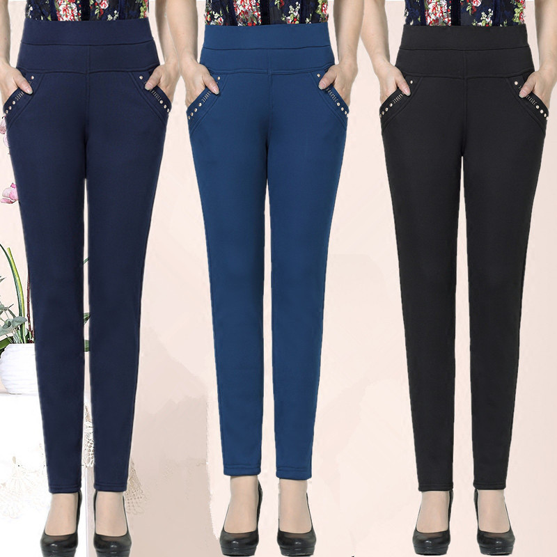 中年女裤中老年人女装小脚裤子妈妈装春秋打底