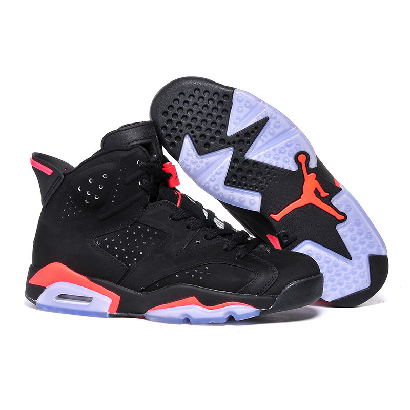乔丹6代篮球鞋跑步鞋 j6高帮黑红3m反光男女鞋 air jordan运动鞋