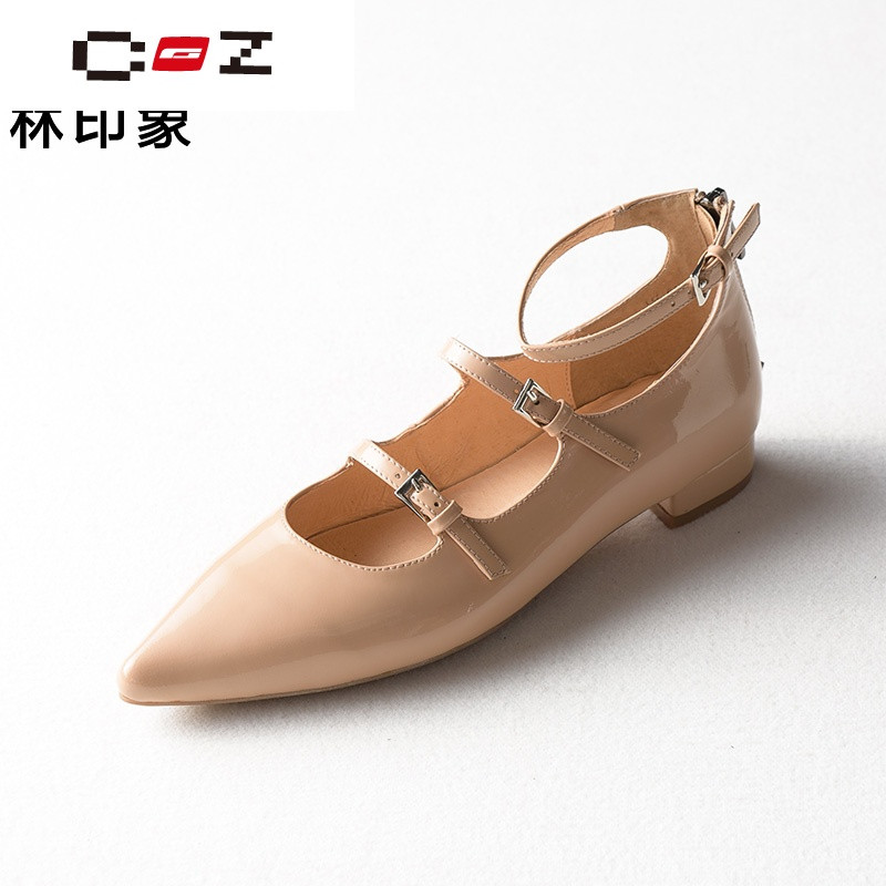CZ潮流品牌娜娜春季新品明星同款尖头低跟鞋