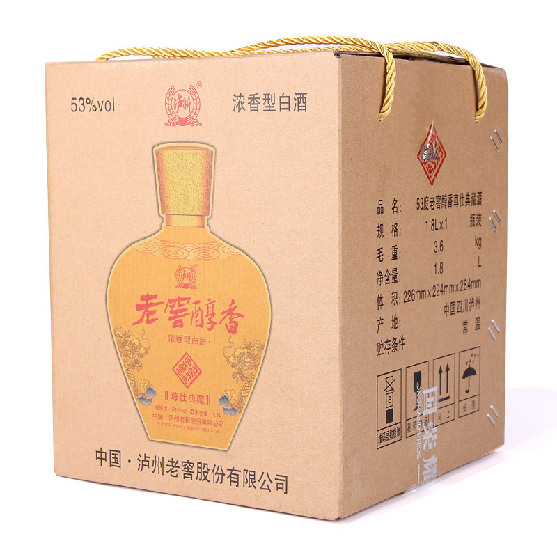 泸州老窖 老窖醇香 尊仕典藏 53度 1.8l*1坛 浓香型白酒
