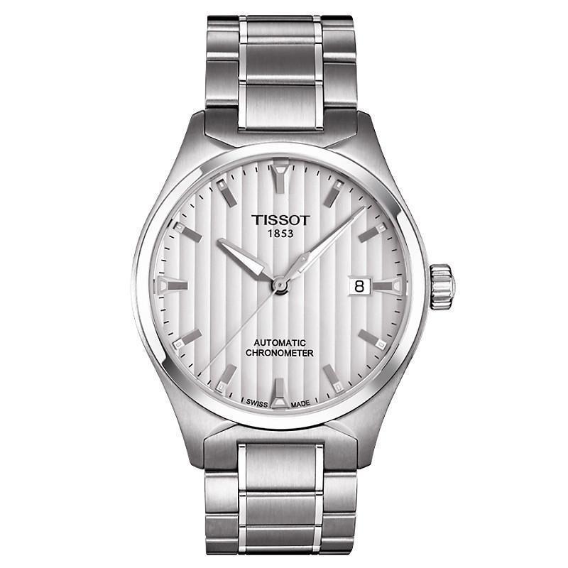 天梭(tissot)天博系列手表男士金属钢带自动机械商务男表t060.408.11.