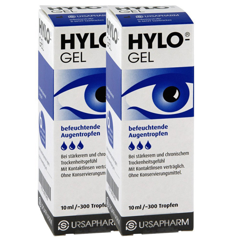德国原装进口 hylo海露玻璃酸钠护眼凝胶 结膜i炎滴眼液 眼药水干眼症