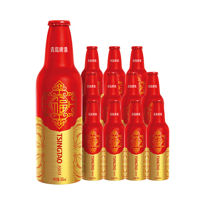 青岛啤酒(TSINGTAO)鸿运当头11度 355ml*12瓶 整箱装啤酒(常规及生肖版混发)