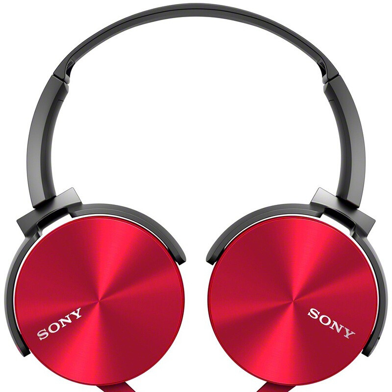 索尼(sony)mdr-xb450ap 重低音 立体声耳机 红色