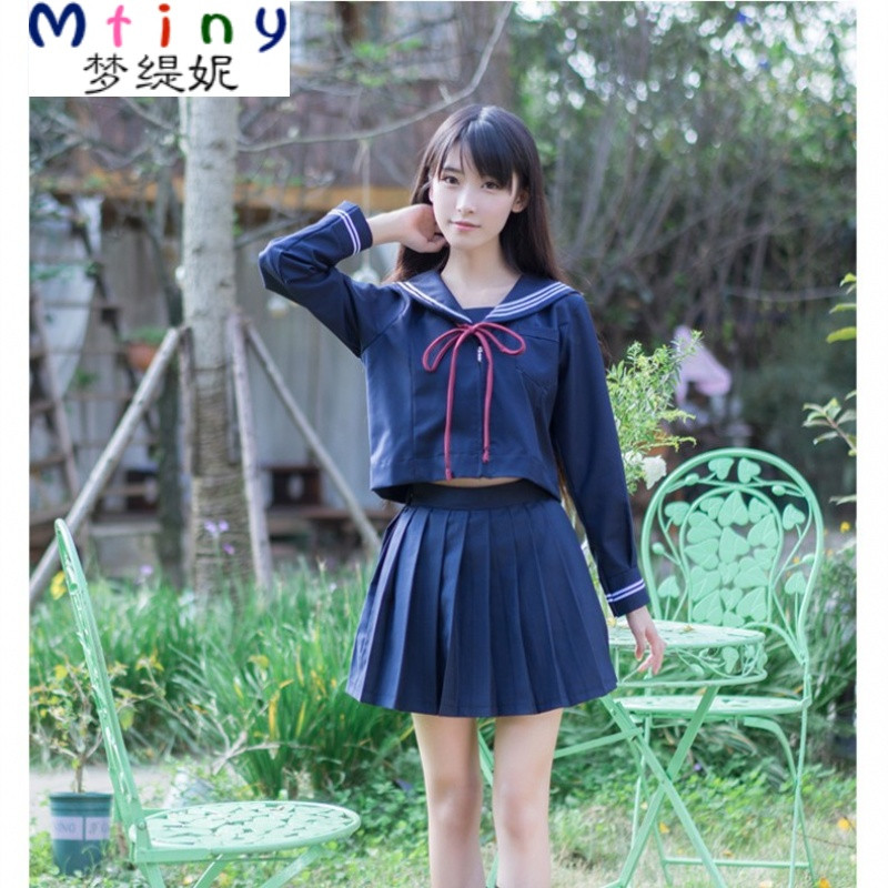 mtiny水手服套装学院风短袖软妹服学生正统日系校服jk