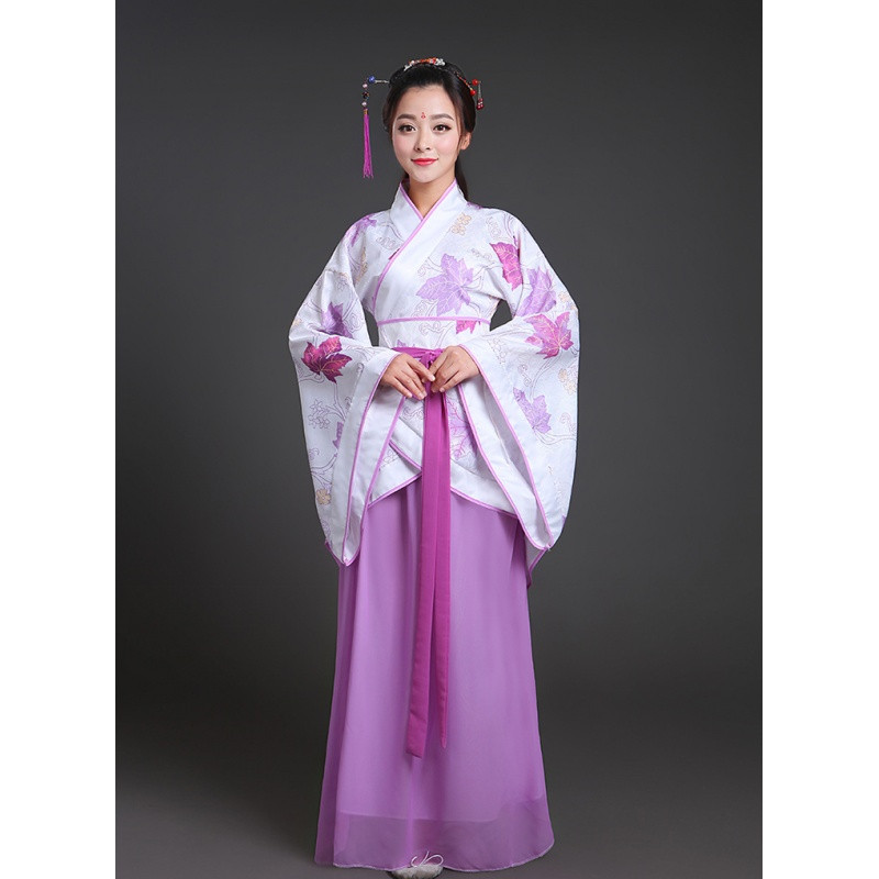 娉语新款汉服女装汉服曲裾古装服装 汉服民族服装女古装曲裾演出服装