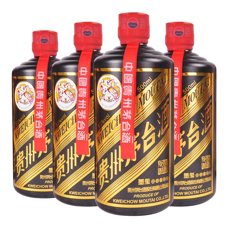 贵州茅台酒 墨玺黑金 小批量勾兑 53度 500ml*4礼盒装