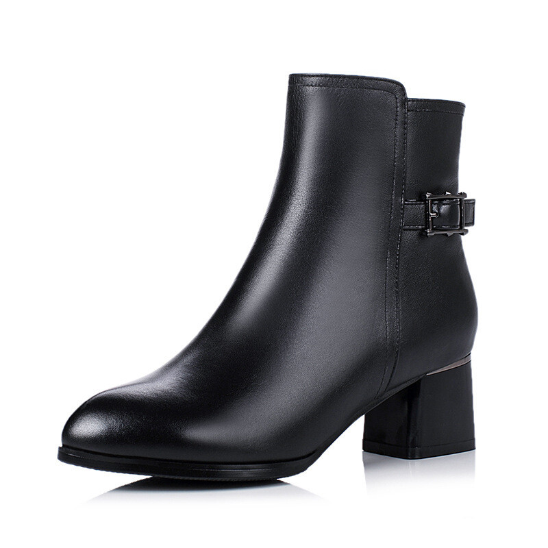 DILUAODILUAO女鞋秋款牛皮女短靴2017秋季