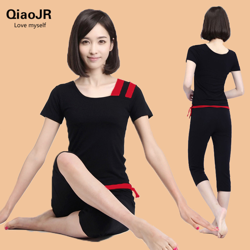 902新款瑜伽服套装女夏季宽松专业莫代尔跑步健身服运动服瑜珈舞蹈七