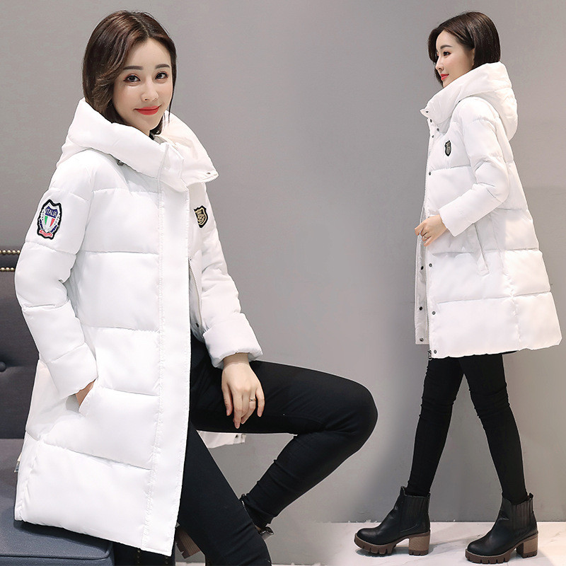 顺崇2017冬季韩国新款女式中长款修身羽绒棉