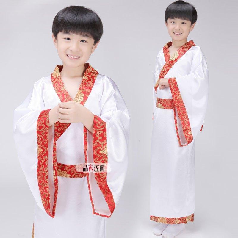 儿童古装演出服 男童汉服书生书童弟子规舞台话剧表演