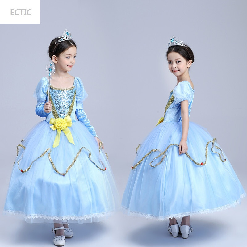 ECTIC2017童装儿童公主长裙夏生日服装女童