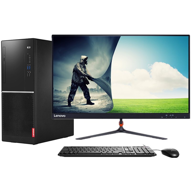 联想(lenovo)扬天m4900k 23英寸双超台式电脑(i3-7100 4g 1t 集显 无