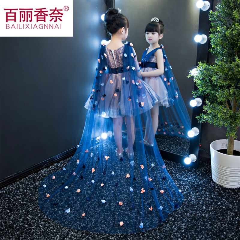 百丽香奈儿童礼服蓬蓬裙女童走秀主持晚礼服花
