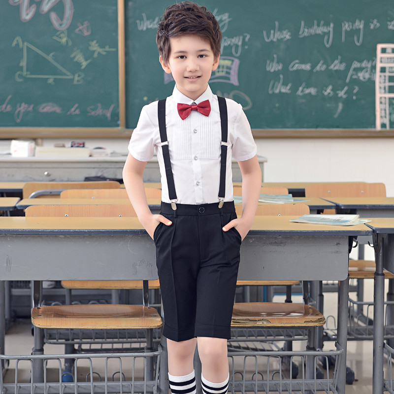 新款儿童礼服套装幼儿园校服表演背带裤小学生