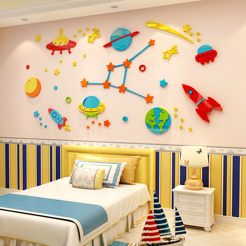 舒厅创意家居 3d立体儿童房亚克力墙贴幼儿园墙面装饰