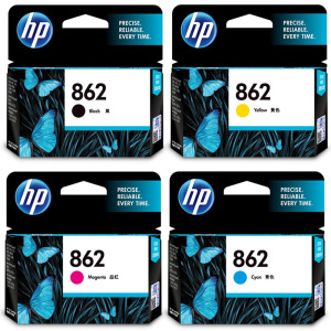 惠普(HP)CB316ZZ 862 黑色彩色墨盒套装(适用Photosmart D5468 B209a B210a) 【862/黑彩套装】