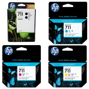 惠普(HP)CZ133A 711 黑色彩色墨盒套装(适用DesignJet T120 T520)