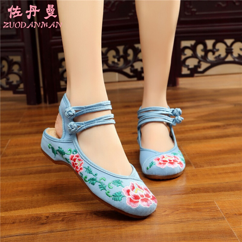 佐丹曼2017年春款新品雨霖霖牛筋加厚底民族