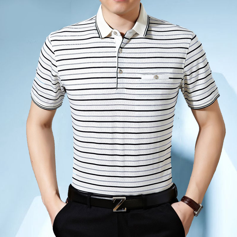 2017夏装新款衣服男土爸爸装 夏天短袖T恤男