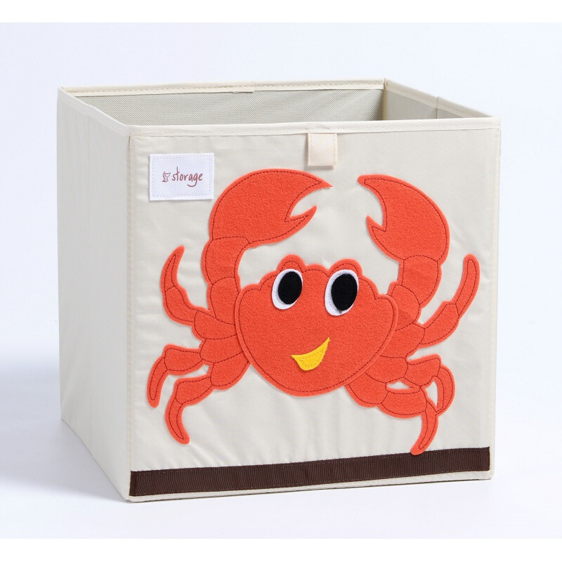 正方形可折叠收纳箱儿童玩具卡通整理箱衣物储