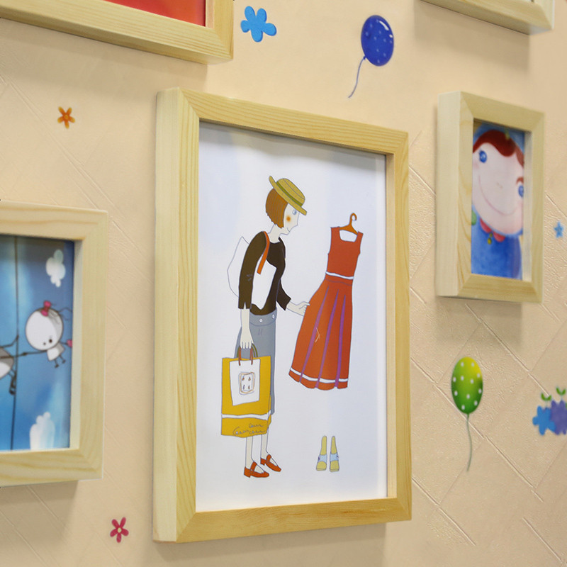 照片墙卡通气球儿童房间墙贴相框墙客厅卧室创意组合10框墙壁装饰