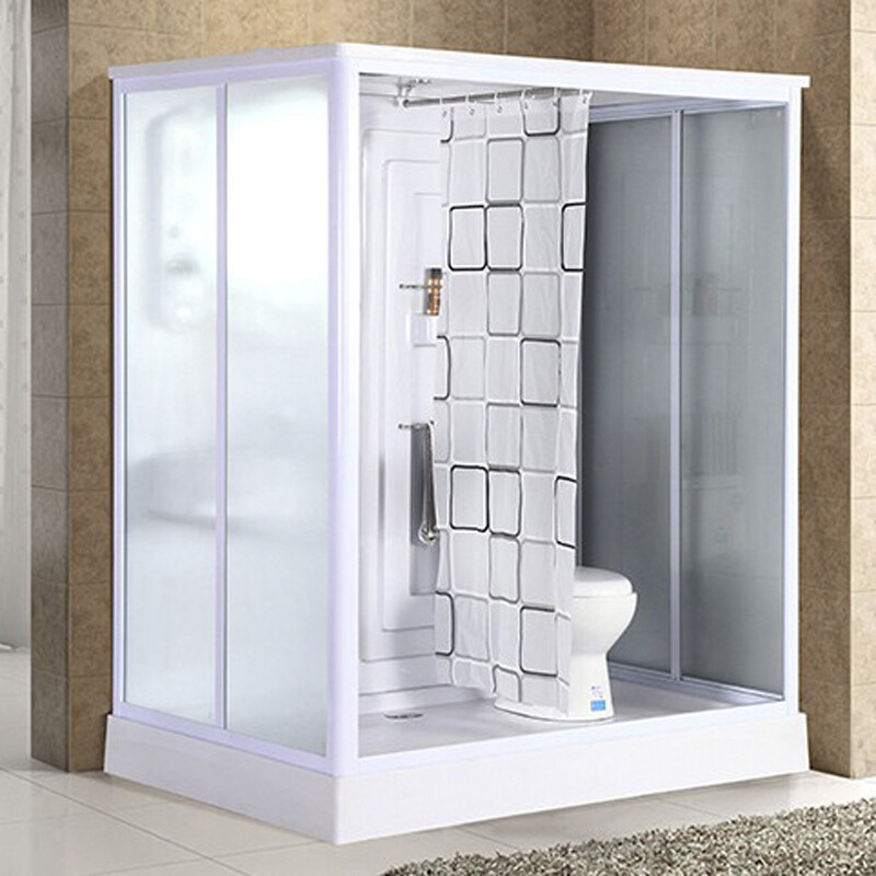 整体洗澡间淋浴房卫浴玻璃门安装置物架独立淋浴室卫生旅馆小户型侧