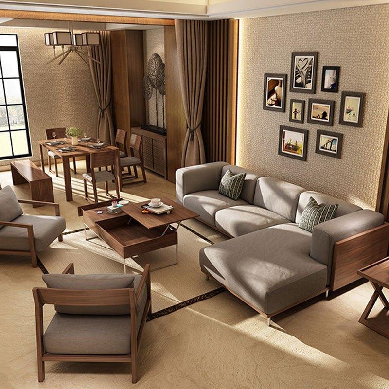 爵尼 布艺沙发小户型组合 双三人北欧家具布沙发可拆洗宜家沙发6029